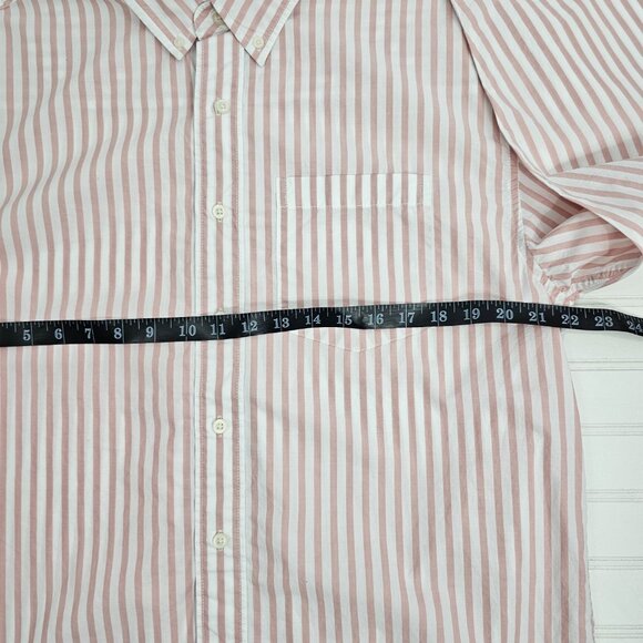 American Eagle Relaxed Fit Men's Pink Striped Button Down Shirt Size M - Picture 11 of 13
